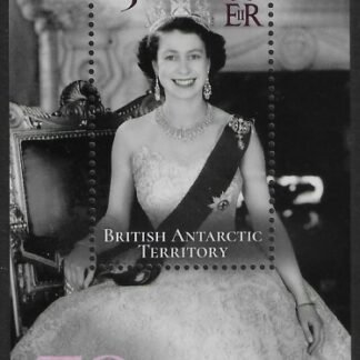 2022 British Antarctic. MS823  Platinum Jubilee of HM QEII. mini sheet.  U/M (MNH)
