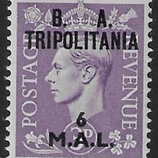 SG.T19 Tripolitania  6L on 3d pale violet. mounted mint