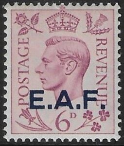 SG. S6 6d purple E.A.F. Somalia. very lightly mounted mint.