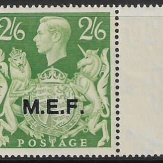 SG. M19 Middle East Forces (MEF)  2s 6d yellow green.  U/M (MNH)
