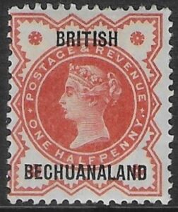 SG.59 British Bechuanaland ½d vermilion. mounted mint.
