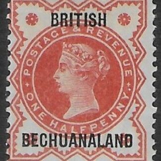 SG.59 British Bechuanaland ½d  vermilion.  mounted mint.