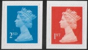 2039/40b 2nd & 1st class 14 x 14 die cut (DAGGER PERF) pair 'scarce' Walsall U/M (MNH)