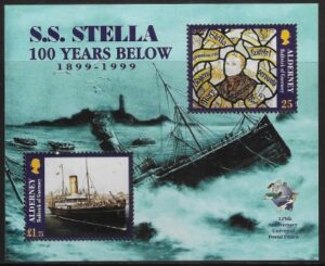 1999 Alderney  SG. MSA124 Cent. Wreck of Stella (Mail Steamer) U/M (MNH)