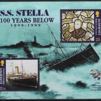 1999 Alderney  SG. MSA124 Cent. Wreck of Stella (Mail Steamer) U/M (MNH)