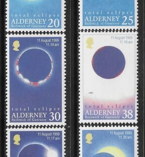 1999 Alderney  SG. A125-30  Total Eclipse of the Sun. U/M (MNH)