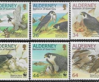 2000 Alderney  SG. A140-5  Endangered Species- Peregrine Falcon. U/M (MNH)