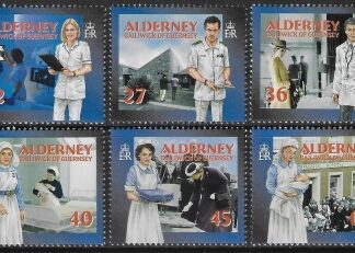 2001 Alderney  A.163-8  Community Services 1st series Healthcare.  U/M (MNH)