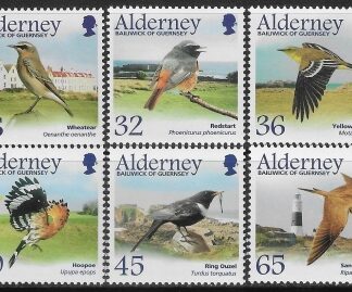 2004 Alderney  A.235-40  Migrating Birds (3rd series) Passerines. U/M (MNH)