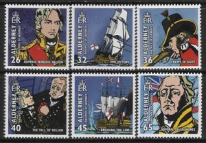 2005 Alderney A253-8 Bicentenary of Battle of Trafalgar 6 Vals U/M (MNH)