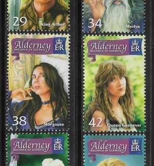 2006 Alderney A267-72 The Once and Future King set of 6 Vals U/M (MNH)