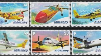 2008 Alderney A349-54 Anniversary of Aurigny Air Services Set of 6 Vals U/M (MNH)