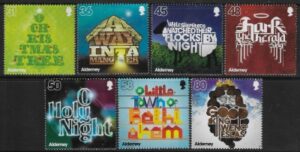 2010 Alderney A408-14 Christmas Carols Set of 7 Vals U/M (MNH)