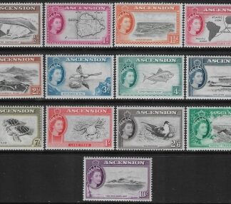 1956 Ascension Island. SG.57-69  QEII Definitives  set 13 values U/M (MNH)