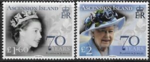 2022 Ascension SG.1344-5 Platinum Jubilee 2 Vals U/M (MNH)