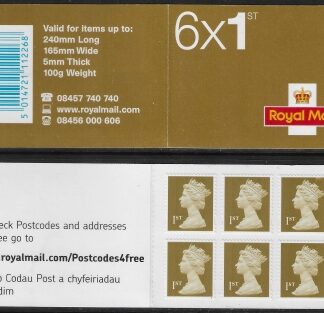 MB4f 6 x 1st Issued 2007 containing sg 2295  with English & Welsh text inside. Walsall