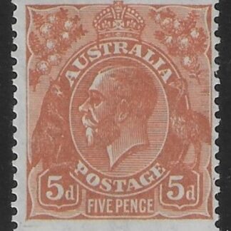 1930  Australia.  SG.103a  KGV  5d orange-brown  lightly mounted mint.