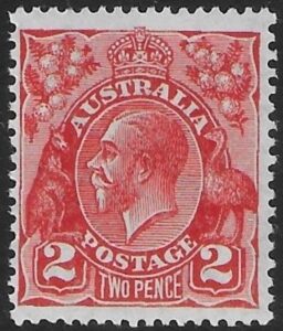 1930 Australia SG.99 2d golden scarlet Die 2 perf 13½ x 12½ U/M (MNH)