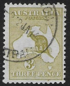1913 Australia SG.5 3d olive used