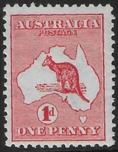 1913 Australia SG.2 1d red Die 1 mounted mint.
