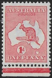 1913 Australia SG.2d 1d red Die II mounted mint.