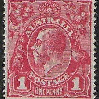 1914  Australia  SG.21cj 1d carmine variety 'RA joined' U/M (MNH)