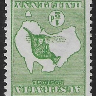1913  Australia  SG.1bw ½d green inverted watermark. mounted mint.