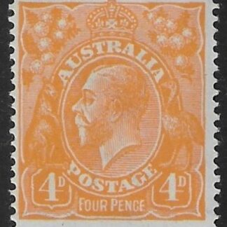 1915  Australia  SG.22a 4d yellow orange U/M (MNH).
