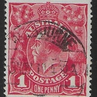 1914  Australia  SG.21cg 1d carmine.variety dot before 1' fine used.