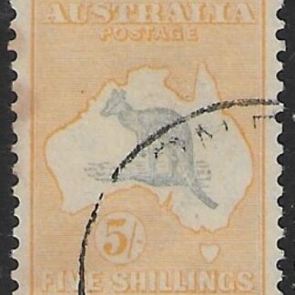 1935  Australia  SG.135  5/- grey & yellow  fine used