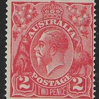 1922  Australia  SG.63a  2d dull rose-scarlet.  U/M (MNH)