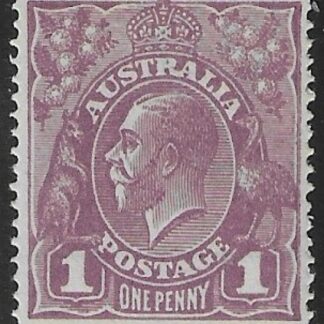 1918  Australia  SG.57f   1d violet 'variety RA joined'  U/M (MNH)