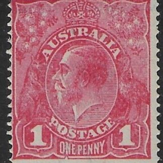 1916  Australia  SG.47e  1d scarlet 'variety secret mark'. mounted mint.