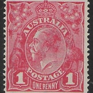 1916  Australia  SG.47f  1d scarlet. 'variety flaw under neck'. U/M (MNH).
