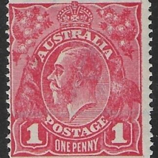 1916  Australia  SG.47g  1d scarlet. 'variety RA joined'. U/M (MNH).