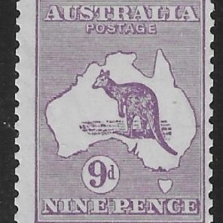 1929  Australia  SG.108  9d violet.  mounted mint.