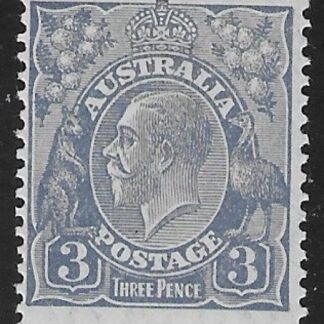 1928  Australia  SG.100  3d  dull ultramarine. m0unted mint.