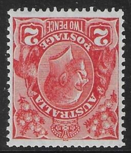 1926 Australia SG.99aw 2½d golden scarlet. inverted watermark. mounted mint.