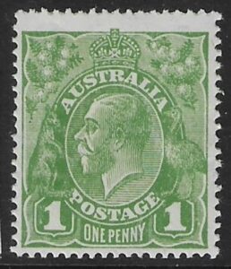 1924 Australia SG.82 1d sage green. U/M (MNH)