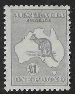 1935 Australia SG.137 £1. grey mounted mint.