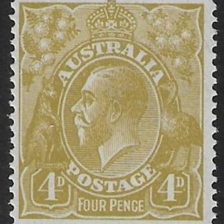 1928  Australia  SG.80a  4d olive-green.  U/M (MNH)