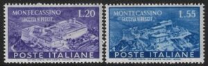 1951 Italy - SG.790-1 Restoration of Montecassino Abbey. U/M (MNH).