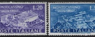 1951 Italy - SG.790-1 Restoration of Montecassino Abbey. U/M (MNH).
