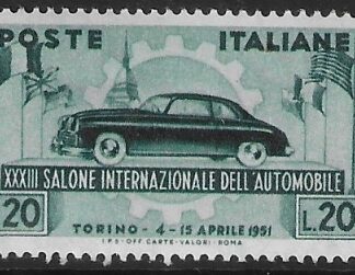 1951 Italy - SG.781  20L blue green. Int. Automobile Exhibition. U/M (MNH).