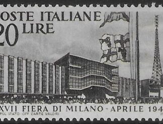 1949 Italy - SG.720  20L Sepia.  Milan Fair.  U/M (MNH).