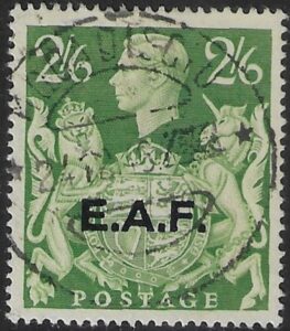 1946 Somalia SG.S9 2/6d yellow green overprinted. E.A.F. used..