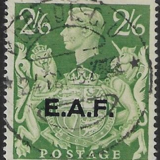 1946 Somalia  SG.S9 2/6d yellow green overprinted. E.A.F. used..