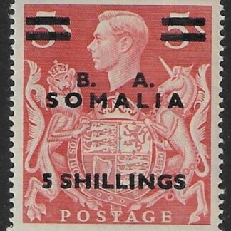 1950 Somalia  SG.S31 overprinted. BA Somalia.  Mounted mint.