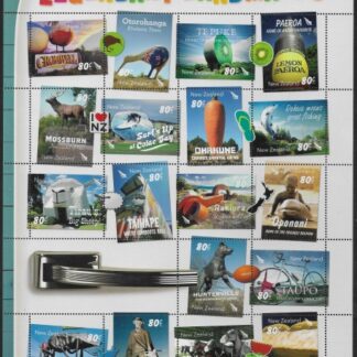 2014 New Zealand. Legendary Landmarks. SG.3574-91 sheetlet of 18 values U/M (MNH)