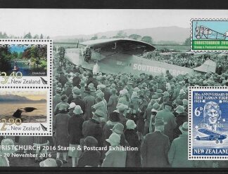2016 New Zealand MS.3860 Christchurch Stamp/Postcard  Exhibition  U/M (MNH)